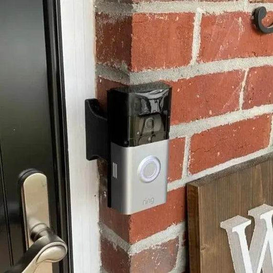 Ring Battery Doorbell Plus Brick Extension - 9/16in Wide - FULL Offset Over Side of Brick - DoorbellMount.Com
