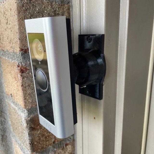 Swivel 35° Mount for Ring PRO 2 Doorbell - Adjustable Swivel Version for Frontal Angle Adjustment - DoorbellMount.Com