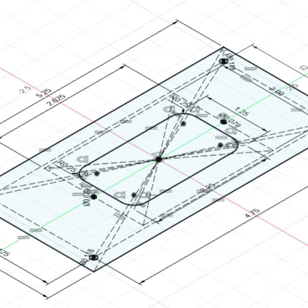 Custom Backplate 5.25 x 2.625 for Adjustable Mounts - DoorbellMount.Com