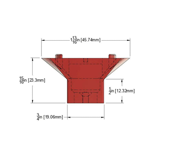 3/4" Wide x 1/2” Extension Narrow Baseplate for Adjustable Swivel Mounts - DoorbellMount.Com