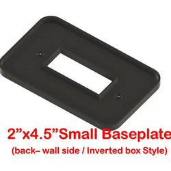 Small Inverted Box Baseplate 2-1/2in x 4in for Adjustable Swivel Mounts - DoorbellMount.Com