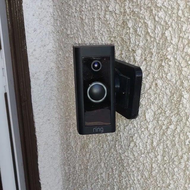 Swivel 90° Mount for Ring Pro2 Doorbell - Adjustable Swivel Bracket for Perpendicular or Side wall Doorbell Installations - DoorbellMount.Com