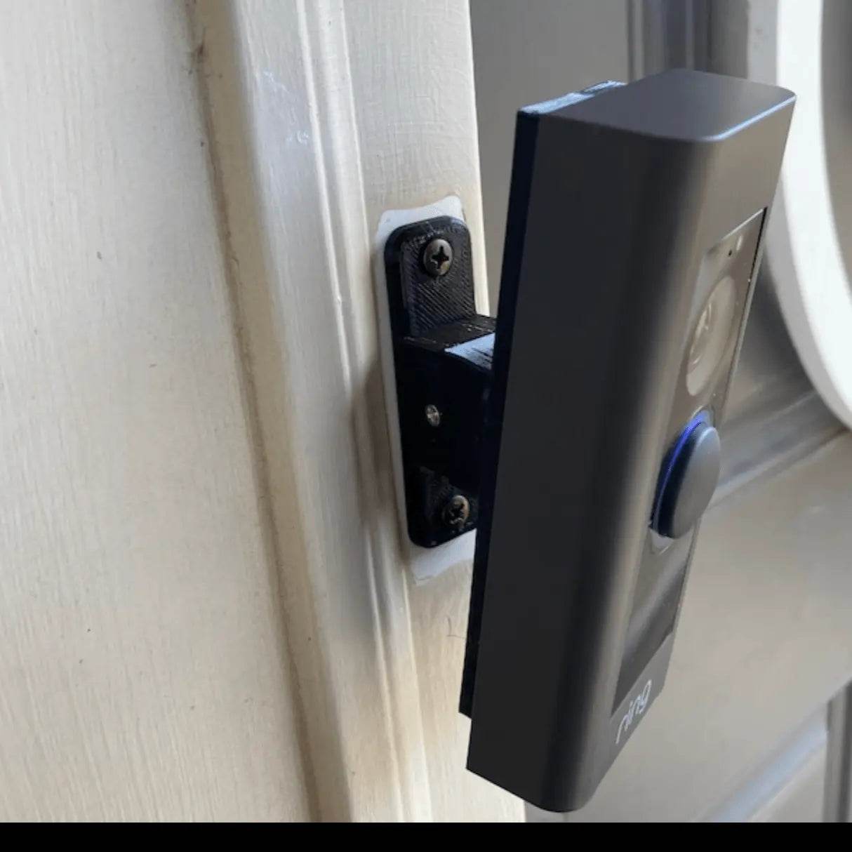 Fixed Trim Slim/Narrow Doorbell Mount for Video Doorbells and Uneven Trim - DoorbellMount.Com