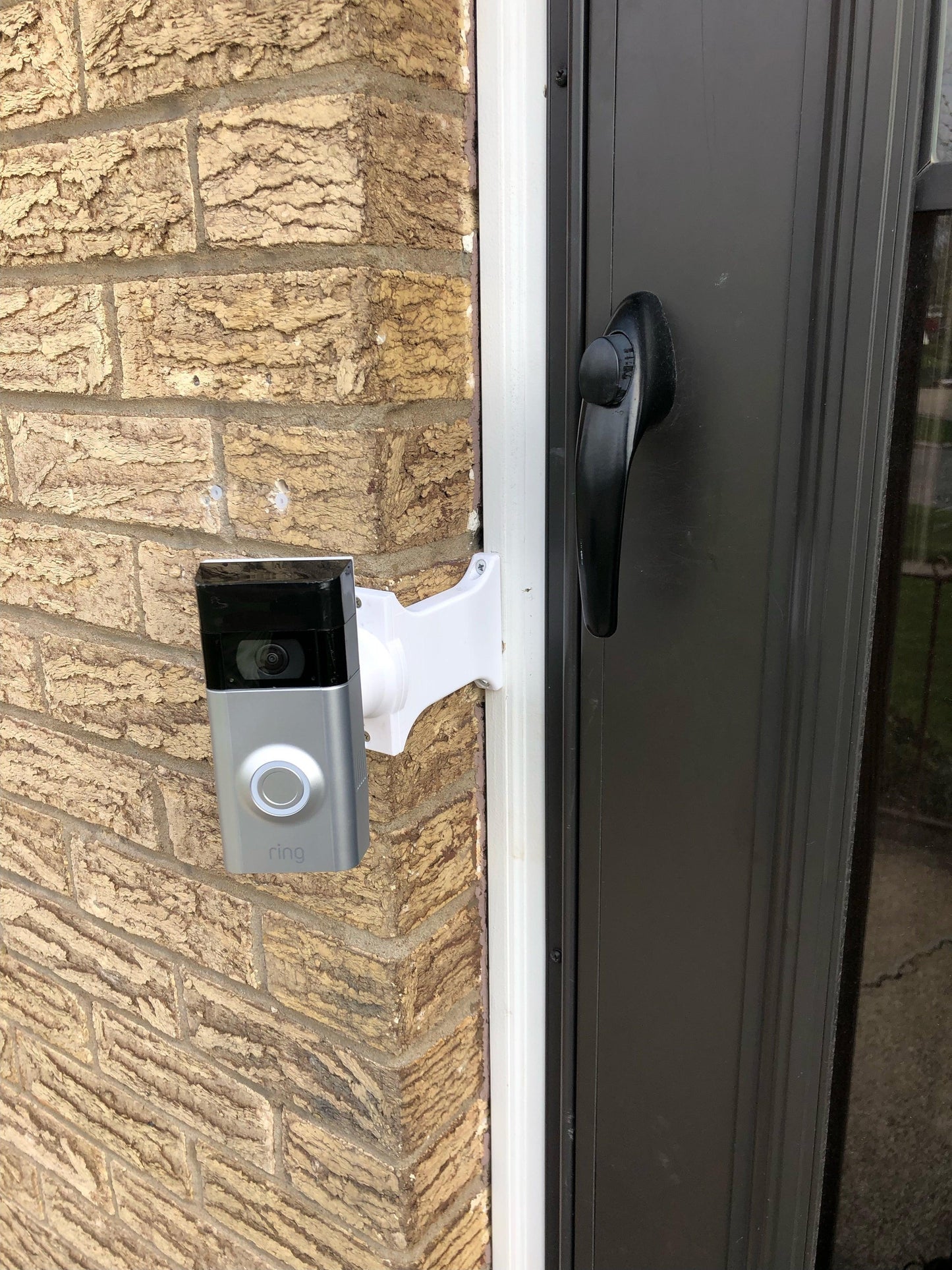 Ring Generation 2 Doorbell Brick Extension with Adjustable Mount 15-90 Degree - 9/16in Wide Various Lengths - Full Offset 1-1/8" - DoorbellMount.Com