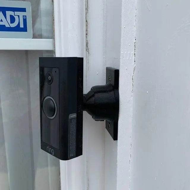 Swivel 90° Mount for Ring Wired Doorbell Plus Doorbell - Adjustable Swivel Bracket for Perpendicular or Side wall Doorbell Installations - DoorbellMount.Com
